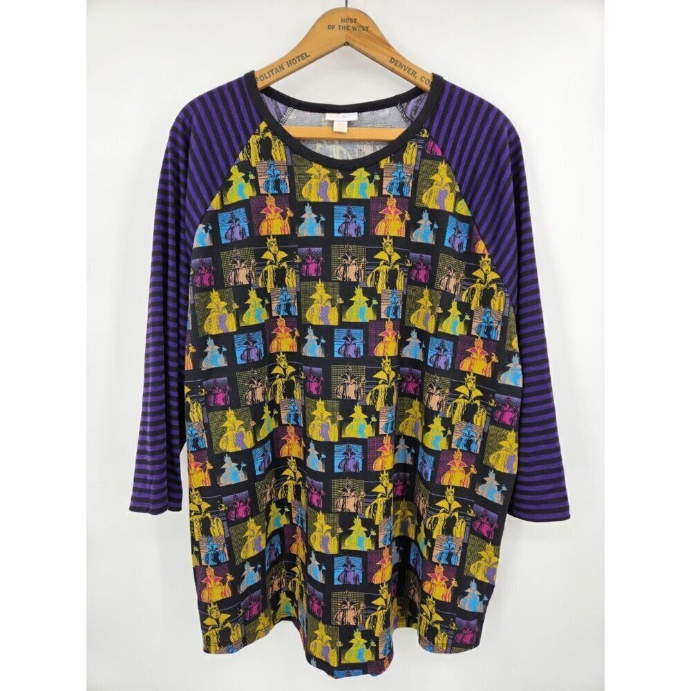 NWOT Lularoe Disney Randy Raglan Tee Womens 3XL Snow Whites Evil Queen